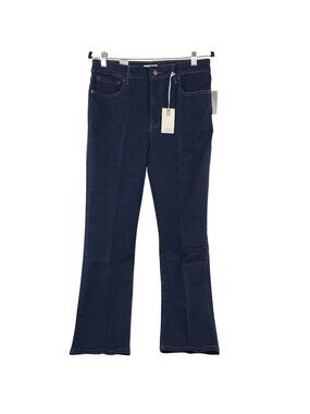NEW Good American Good Legs Straight Mid-Rise Jeans In Indigo Size 12/31